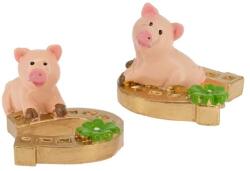  Dekoráció malac patkóval poly 4x3, 5x3, 2cm rózsaszín, arany 2 féle 1db, figura nem választható