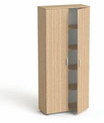 MAYAH Szekrény, 5 rendező magas, kétajtós, polcokkal, MAYAH Freedom SV-01, kőris - officeland