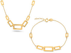 Heratis Forever Sárga arany szett faragott négyzet alakú díszítéssel IZ30414S