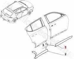 FIAT eredeti Bal első ajtó díszléc