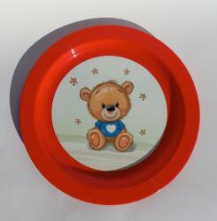Tvar Gyermek tányér - Piros medve