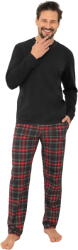 Italian Fashion Pijama bărbați ITALIAN FASHION RUSOLI lung melange închis/print: M (AAF-MPZ-RUSO-DDMD M)