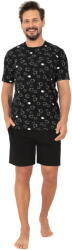 Italian Fashion Pijama bărbați ITALIAN FASHION WITO scurt print/negru: XL (AAF-MPZ-WITO-KKDC XL)