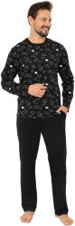 Italian Fashion Pijama bărbați ITALIAN FASHION WITO lung print/negru: L (AAF-MPZ-WITO-DD1C L)