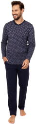 Italian Fashion Pijama bărbați ITALIAN FASHION GERARD lung print/albastru închis: 3XL (AAF-MPZ-GERA-DDDG 3XL)