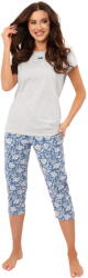Italian Fashion Pijama dama ITALIAN FASHION BOMA scurt 3/4 melange deschis/print: XXL (AAF-KPZ-BOMA-K3MD XXL)