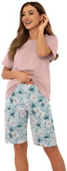 Italian Fashion Pijama dama ITALIAN FASHION PERLIS mânecă scurtă 1/2 roz/print: S (AAF-KPZ-PERL-K1RD S)
