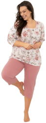 Italian Fashion Pijama dama ITALIAN FASHION BETULA 3/4+3/4 print/cărămiziu: M (AAF-KPZ-BETU-33DC M)