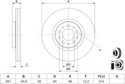 Bosch Disc frana BOSCH 0 986 479 J45 (0 986 479 J45) - fixbox