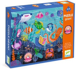 DJECO Óriás puzzle - Tengerlakók, 24+8 db-os - Taktilo sea (DJ07166)