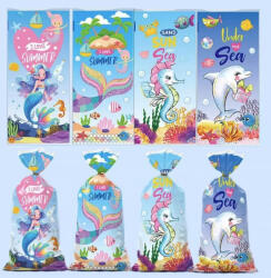  Sütemény zacskó, celofán, hableány, 12, 5× 27cm, 12 db (T090552)