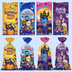  Sütemény zacskó, celofán, Halloween, 12, 5× 27cm, 12 db (T090553)