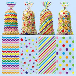  Sütemény zacskó, celofán, mintás, 12, 5× 27cm, 12 db (T090554)