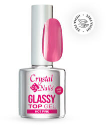  Crystal Nails - GLASSY TOP GEL - HOT PINK - 4ML