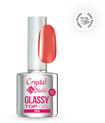 Crystal Nails - GLASSY TOP GEL - RED - 4ML