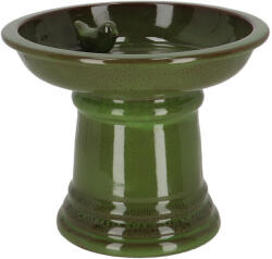  Kerámia madáritató és etető állvány, zöld, 29 cm átmérőjű (FB657)