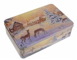  Karácsonyi fémdoboz dombornyomott - Winter Nostalgia - szep-otthon - 11 070 Ft