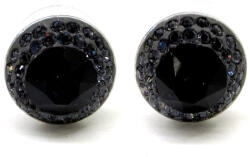 APHRODITÉ bedugós fülbevaló - 12 mm (graphite-jet fekete) (2025020109)