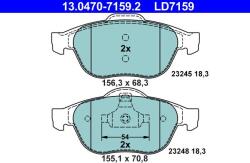 ATE Set placute frana ATE 13.0470-7159.2 (13.0470-7159.2)