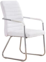 PAKKETO Scaun empilabil pentru oaspeti Sefine alb cu picior din crom 53x45x97cm 45x53 (274-000014)