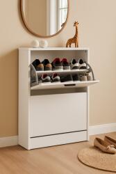 ADORE Pantofar Adore Compact, 10 Perechi, 2 Compartimente, Alb - Mov, 51x84x26 cm (SHC-320-BB-1) Pantofar