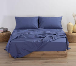 Nef-Nef Homeware Cearșaf Super dublu cu Elastic 160x200+30cm. Basic 011711 Indigo (011711)