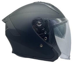 Faseed 620 Negru Mat Casca Moto Jet ECE 22.06 1350gr cu Sunvisor 119562 (119562)