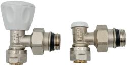 Tiemme Set robineti calorifer tur retur 1/2 pentru teava cupru 15 mm Tiemme (41689303316)