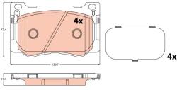 TRW Set placute frana TRW GDB2311 (GDB2311)
