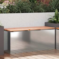 vidaXL Градинска пейка Сребрист 100 x 40 x 43 см Поцинкована стомана (874910)