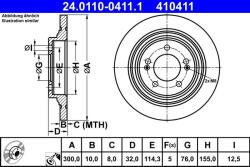 ATE Disc frana ATE 24.0110-0411.1 (24.0110-0411.1)