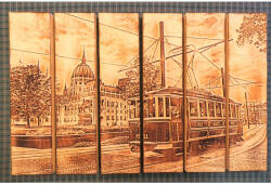 Fa-time Manufaktura Parlament falikép villamossal (BPPLV)