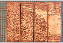 Fa-time Manufaktura Budapest gravírozott madártávlati képe (BPMTGR)