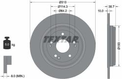 TEXTAR Disc frana TEXTAR PRO 92306103 (92306103)