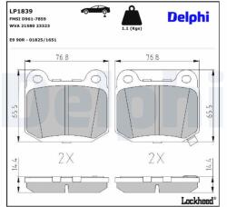 DELPHI set placute frana, frana disc DELPHI LP1839 (LP1839)