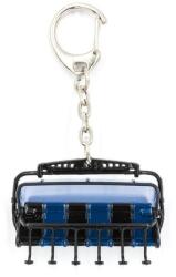 Jägerndorfer Kulcstartó 6-os fekete/kék ülőlift kék mozgatható buborékkal (JC80645)