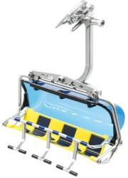 Jägerndorfer 6-os Ülőlift sárga/kék, mozgatható lábtartóval és buborékkal 1: 32 (JC86400)