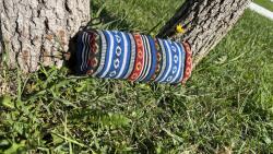  Himalája kender tolltartó kék csíkos