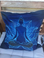  Buddha párnahuzat-kék