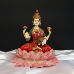  Lakshmi lótusz ülésben - 25 cm