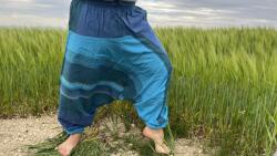  Nepáli Aladdin nadrág - kèk - türkiz