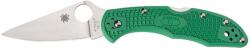 Spyderco DELICA 4 FLAT FRN GREEN PLAIN C11FPGR EDC Zsebkés (PR-C200420609)