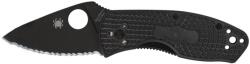 Spyderco AMBITIOUS FRN BLACK BLADE SERRATED C148SBBK EDC Zsebkés (PR-C200105315)