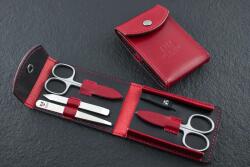 NN Knives Manikűrkészlet Optim Piros Bőr Modern (NN-2430-RD)