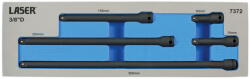 Laser Tools LAS-7372 3/8"-os gépi toldószár készlet, 5 darabos (LAS-7372)