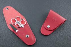 NN Knives Manikűrkészlet City Piros Bőr Modern (NN-2420-RD)