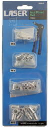 Laser Tools LAS-5869 szegecsanya készlet, alumínium, M3 - M4 - M5 - M6, 40 darabos (LAS-5869) - dwdszerszam