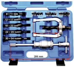 BGS Technic 9-7710 profi csapágylehúzó készlet csúszókalapáccsal, belső, 8-34 mm, 10 részes (9-7710) - dwdszerszam