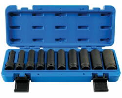 Laser Tools LAS-7041 1/2"-os 12-lapú gépi dugókulcs fej készlet, hosszú, 10 részes (LAS-7041) - dwdszerszam
