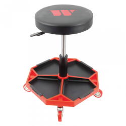 Welzh Werkzeug 4624-WW teleszkópos kerek szerelőszék 4 db kerékkel, szerszámtartóval, max. 136 kg (4624-WW) - dwdszerszam